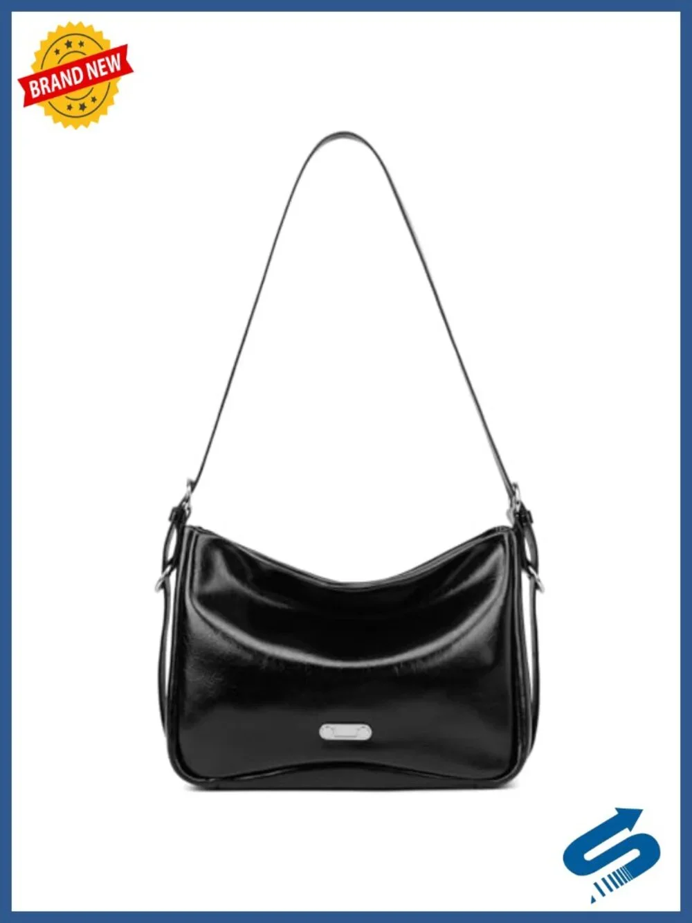 Genuine Leather Hobo Bag for Women Medium Slouchy Shoulder Purse Adjustable